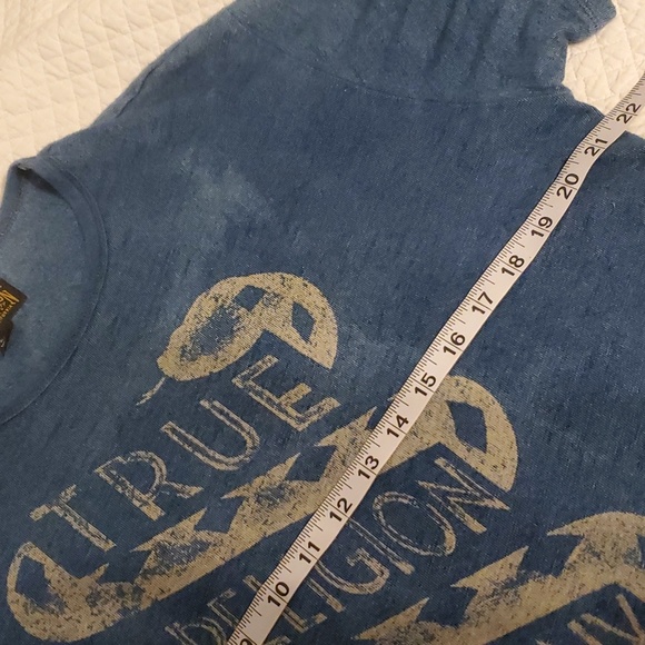 True Religion Co Snake Logo-Styled California Blue Soft Men's T-shirt - Picture 4 of 8